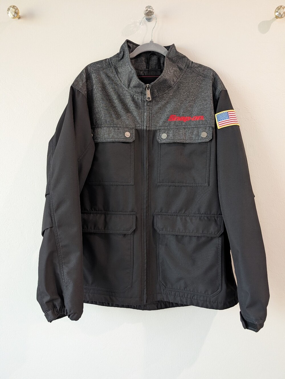 Snap On 100 Year Anniversary Softshell Jacket Mens Colorblock American Flag XL